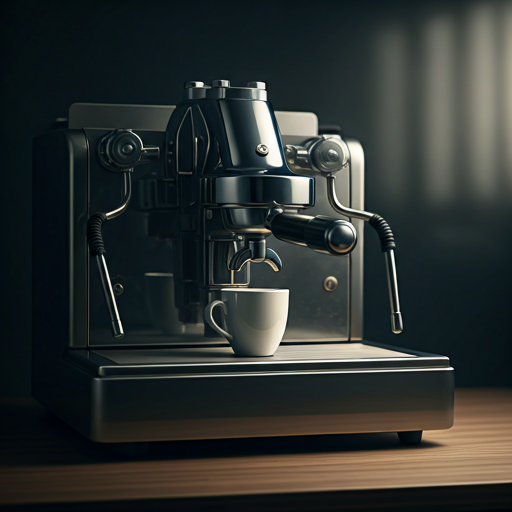 Cinematic Espresso Machine Close Up