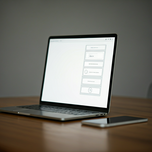Close up UI design prototyping on screen